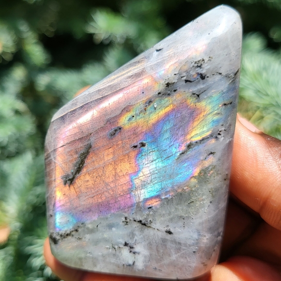 Stunning Spectrolite Labradorite Freestanding Freeform Gemstone - Picture 2 of 5